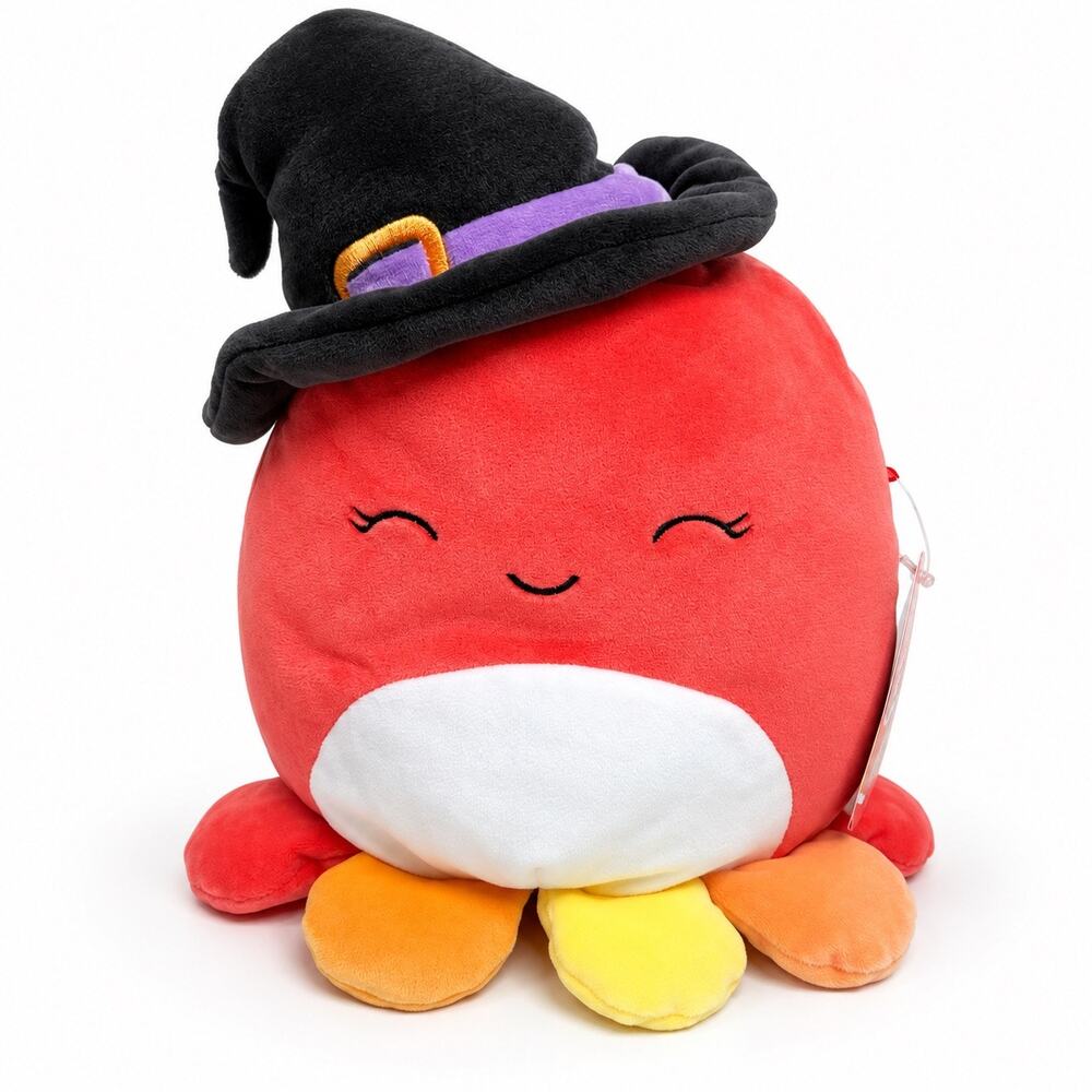 Squishmallows Detra Halloween Witch Octopus Red Plush 2021 w/ Tags